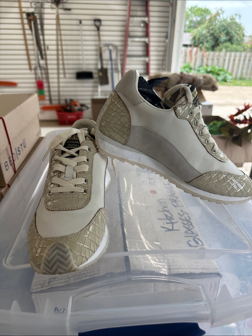 Vintage Havana Beige & Cream Women's Sneakers
